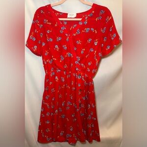 Sienna Sky Mini Floral Red Dress